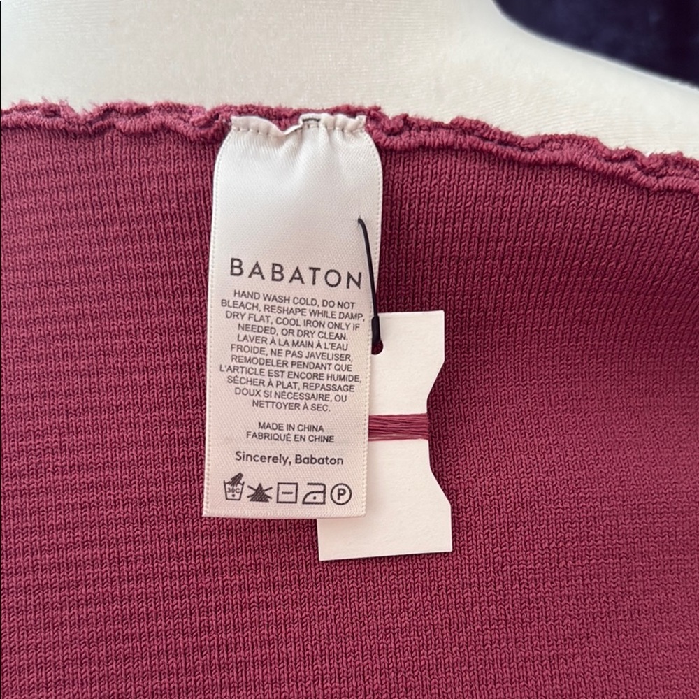 BABATON Pink Ribbed Fitted Tank Top - Picture 4 of 4